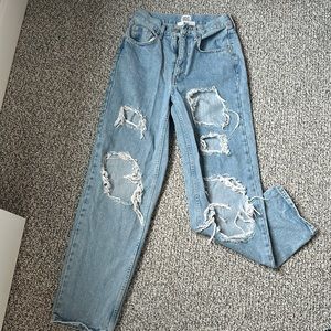 UO BDG high rise baggy distressed jeans